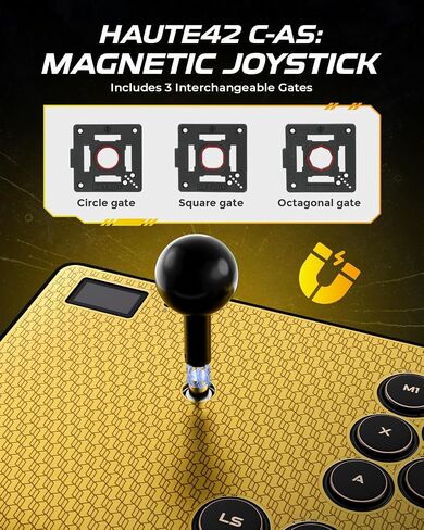 Haute42 C-AS Magnetic Leverless Arcade Stick, Aluminum Fightstick, Hot Swap in Saudi Arabia