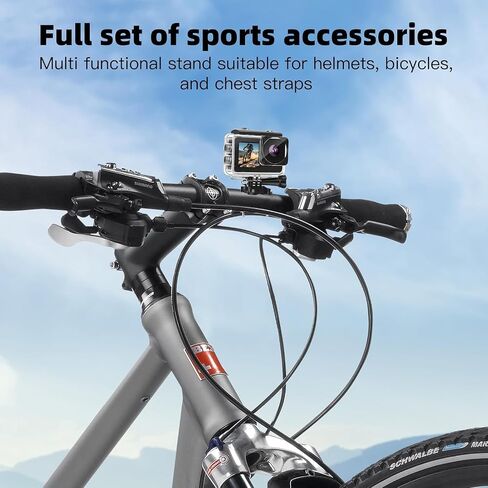 Action Camera 1080P FHD 16MP Underwater Camera with 2" & 1.3" Dual Screen, 131FT/40M Waterproof Vlogging Camera for Sports, Includes 16GB Card, 2x1050mAh Batteries & Mounting Accessories(black) in Saudi Arabia