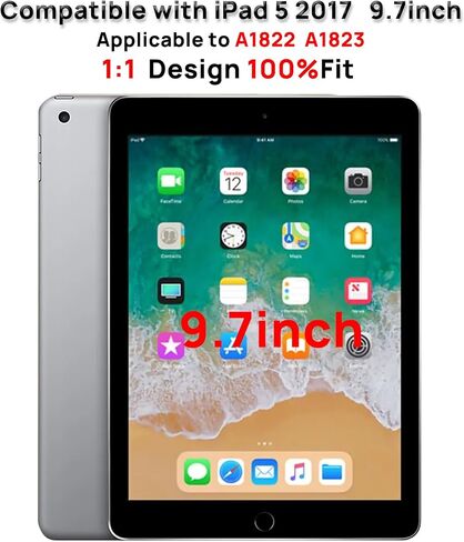 Screen Replacement for iPad 5 5th Generation 9.7", Touch Glass Compatible with iPad A1822 A1823 with Home Button and Tool Set in Saudi Arabia