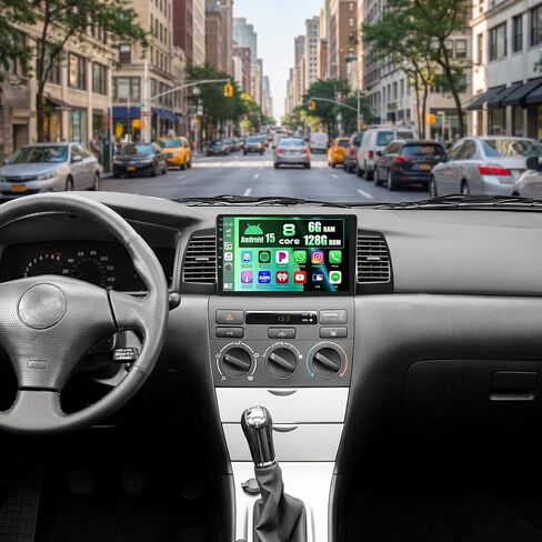 ستيريو سيارة لتويوتا كورولا EX 2005-2012 لاسلكي CarPlay Android Auto in Kuwait
