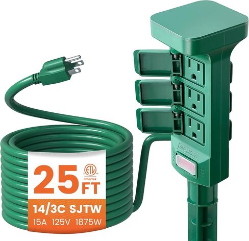 SURAIELEC Outdoor Power Stake Waterproof 6 Grounded Outlets, 15FT in Saudi Arabia