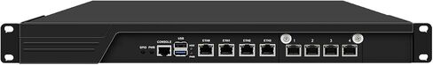 جهاز جدار حماية 1U مزود بمصدر طاقة احتياطي، OPNsense، VPN، جهاز توجيه PC، I3 N300، RJ55، 8 x 2.5 جيجابت LAN، GPIO، فتحة SIM، طاقة مزدوجة، 16 جيجا رام، 256 جيجا SSD in Kuwait