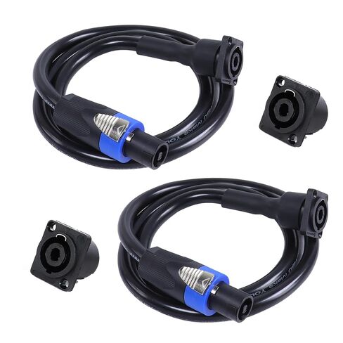 4 Conductor Speakon Cable to NL4MP Socket, 3.28 Feet 12AWG 2PCS in Kuwait