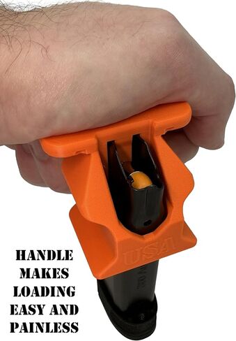 Magazine Speed Loader for Smith & Wesson Bodyguard 2.0 (NOT Single Stack) | Large Top Handle and Rounded Side Flanges for Comfort | Ergonomic, Easy, and Pain Free | Made in USA in Saudi Arabia