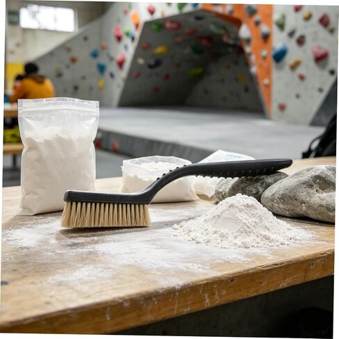 ibasenice 2pcs Rock Climbing Chalk Brush with Nonslip Handle and Ergonomic Design, Portable Plastic Brush with Sturdy Bristles for Efficient Cleaning of Chalk Bag Edges and Fingers, for Gym in Saudi Arabia