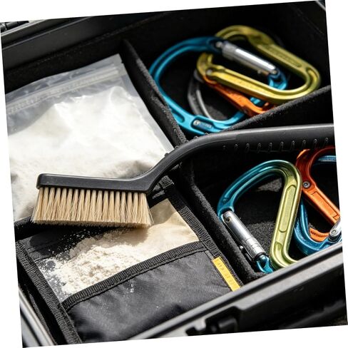 ibasenice 2pcs Rock Climbing Chalk Brush with Nonslip Handle and Ergonomic Design, Portable Plastic Brush with Sturdy Bristles for Efficient Cleaning of Chalk Bag Edges and Fingers, for Gym in Saudi Arabia