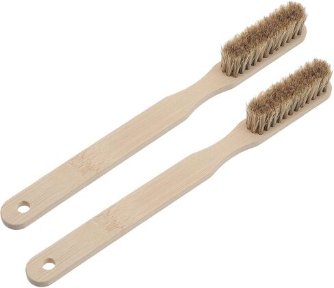 NUOBESTY 2pcs Climbing Chalk Cleaning Brush with Thick Boar Hair Bristles and Ergonomic Beech Wood Handle for Removing Soil on Holds and Climbing Surfaces, Portable Brush for Indoor Gym in Saudi Arabia