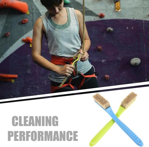 Bouldering Climbing Brush and Sturdy Bristle 2pcs Ergonomic with Curved Plastic Handle for Efficient Chalk Removal, Rock Cleaning Tool for Indoor and Outdoor Climbing in Saudi Arabia