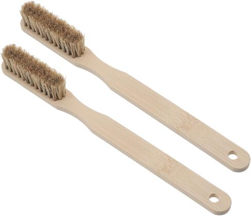 Toyvian Rock Climbing Brush Professional Cleaning Tool 2pcs with Beech Wood Handle and Boar Bristles for Removing Chalk from Holds and Fingertips, for Competition Bouldering and Field in Saudi Arabia