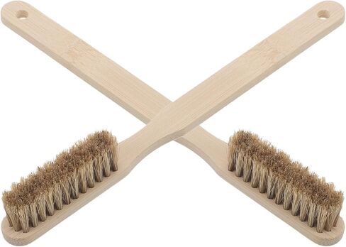 ibasenice 2pcs Climbing Chalk Brush with Natural Beech Wood Handle and Boar Bristles, Removes Chalk and Sweat, Ergonomic Grip for Climbers, for Gym and Field Training in Saudi Arabia
