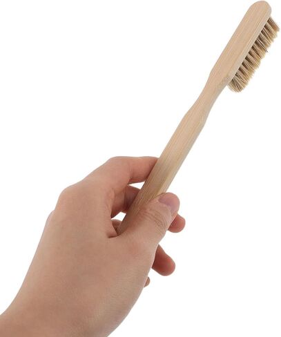 ibasenice 2pcs Climbing Chalk Brush with Natural Beech Wood Handle and Boar Bristles, Removes Chalk and Sweat, Ergonomic Grip for Climbers, for Gym and Field Training in Saudi Arabia