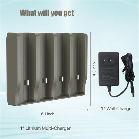 4 Pack New Reveal Lithium Battery Pack + 4 Port Battery Charger Compatible with Reveal Hunting Camera Ultra, X, X Pro, Pro 3.0, X Gen 2.0 3.0, XB, SK, Upgraded Solar Panel Compatibility in Kuwait