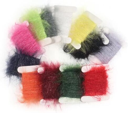 GREATFISHING 12 Color/Set 12pc Assorted Colors Fly Tying Dubbing Line Yarn Scud Sand Worm Flies New Fly Tying Material for Nymph Adult Body 5 Meters in Kuwait