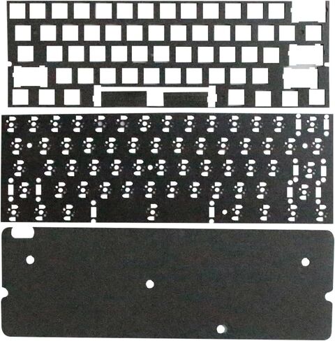 61 ANSI Layout Poron Foam IXPE Pad Silence Foam 3 في 1 لوحة بوم للوحة المفاتيح الميكانيكية، متوافقة مع GH60 Wooting 60he RAKKA (رغوة الصمت 3 في 1) in Kuwait
