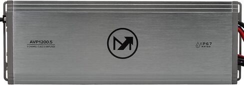 Magnadyne AquaVibe Pro AVP1200.5 5-Channel Class D Marine Amplifier, IP67 Wet-Rated, 1200W RMS, Boat, Motorcycle, RV, Off-Road Audio with Remote Bass Control in Kuwait