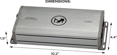 Magnadyne AquaVibe Pro AVP900.4 4-Channel Class D Marine Amplifier, IP67 Wet-Rated, 900W RMS, Boat, Motorcycle, RV, Off-Road Audio with Full Variable Crossover in Kuwait