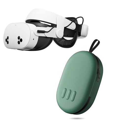 ANNAPRO VR Power & Travel Bundle for Meta Quest 3/3S: A3 Max 10800mAh Battery Head Strap + Protective Carrying Case, Extended Playtime & Full VR Protection Kit in Saudi Arabia