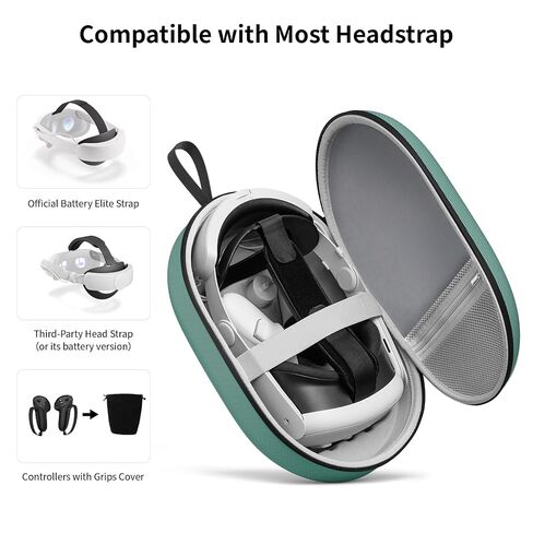 ANNAPRO VR Power & Travel Bundle for Meta Quest 3/3S: A3 Max 10800mAh Battery Head Strap + Protective Carrying Case, Extended Playtime & Full VR Protection Kit in Saudi Arabia