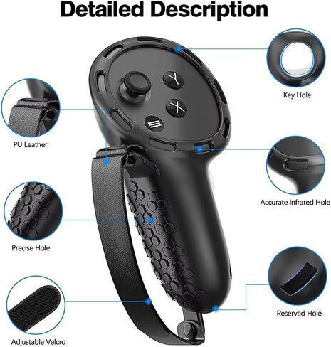 navor Grip Cover for Meta Quest 3/3S Controllers, Silicone Knuckle Straps in Kuwait