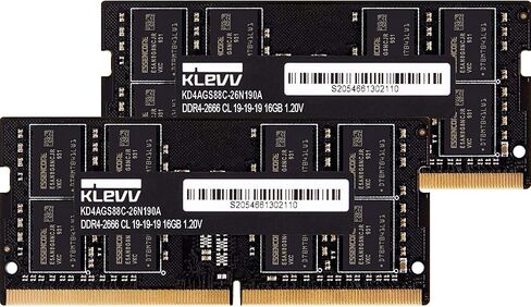 KLEVV Hynix Chips 32GB (2 x 16GB) DDR4 SODIMM PC4-21300 2666MHz CL19 Non-ECC 260 Pin Laptop Notebook Ram Memory (KD4AGS881-26N190D) in Kuwait