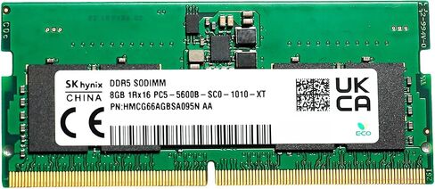 Hynix 8GB Replacement RAM for Dell HP ASUS Lenovo PC HMCG66AGBSA095N DDR5 5600MHz PC5-44800 SODIMM 1Rx8 1.1V 262-Pin Non-ECC Laptop Memory Module in Kuwait