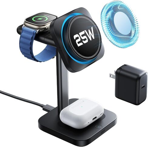 ESR 3 in 1 Charging Station, Qi2.2 Certified for iPhone 17/16 with iOS 26 in Saudi Arabia