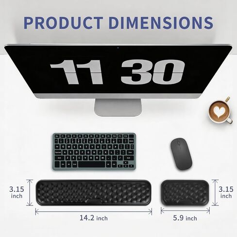 MMK Wrist Rest for Keyboard and Mouse, Black in Kuwait