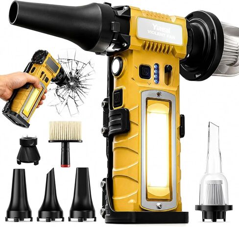 Compressed Air Duster, Cordless Rechargeable 7-in-1 Air Duster, 2 Battery 8000mAh 300000RPM, Variable Speed Electric Dust Remover for Keyboard PC Computer Car Vents Cleaning in Saudi Arabia