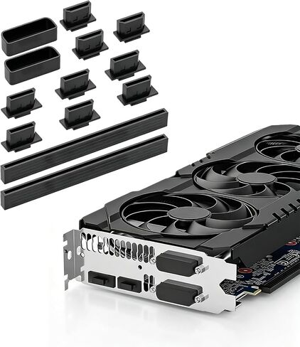 HEFIX Graphics Card Port Protectors，GPU Port Dust Plug Kit Hard ABS in Saudi Arabia