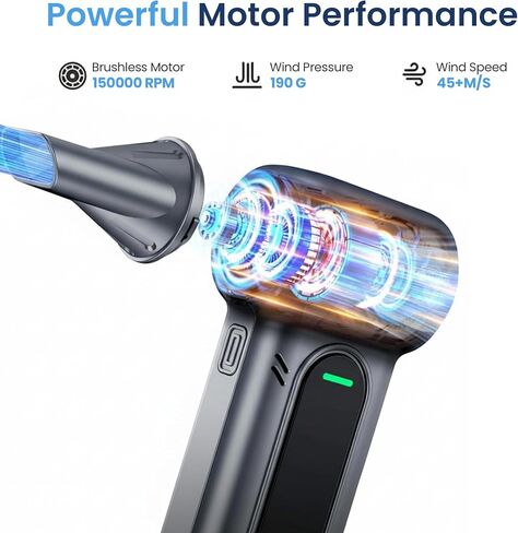 Compressed Air Duster 150000RPM, Brushless Motor, Rechargeable Air Blower in Saudi Arabia