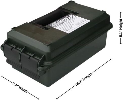 MTM AC30C-11 Ammo Can Short | 30-Caliber | Heavy-Duty Dual Latching System | Rugged Polypropylene Plastic | O-Ring Seal System, Water Resistant | Forest Green, Medium in Saudi Arabia