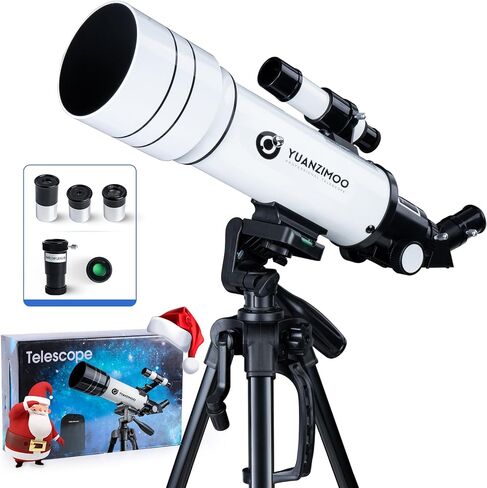 Telescope 70 mm Aperture 400 mm Refractor Astronomical Portable Telescope for Kids Adults Beginners with Tripod Carrying Bag White in Saudi Arabia