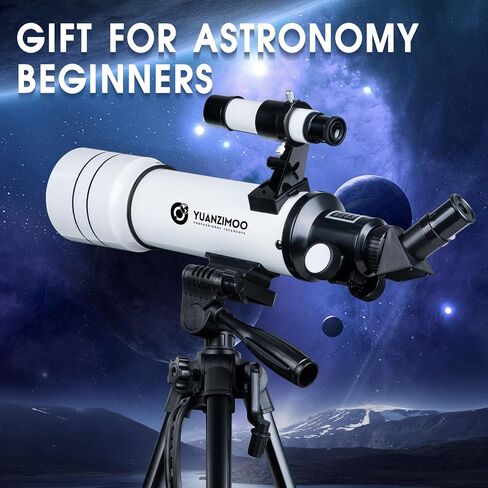 Telescope 70 mm Aperture 400 mm Refractor Astronomical Portable Telescope for Kids Adults Beginners with Tripod Carrying Bag White in Saudi Arabia
