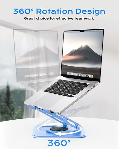 LOXP Adjustable Laptop Stand, Computer Stand with 360 Rotating Base in Saudi Arabia