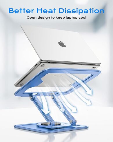 LOXP Adjustable Laptop Stand, Computer Stand with 360 Rotating Base in Saudi Arabia