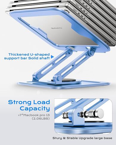 LOXP Adjustable Laptop Stand, Computer Stand with 360 Rotating Base in Saudi Arabia