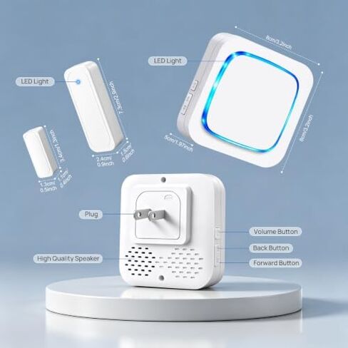 4 in 2 Sensor Wireless Door Chime 58 Melodies 5 Volume Alarm LED for Home in Saudi Arabia
