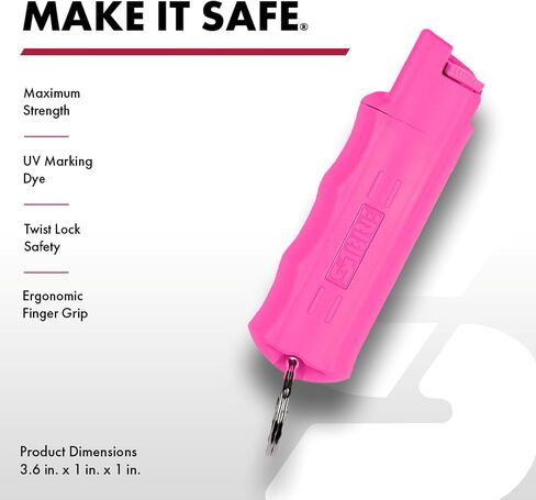 SABRE Personal Safety Kit With Pepper Spray and Personal Alarm, 3X longer spray time, Intuitive Finger Grip, 120dB Alarm, Audible Up To 1,280-Feet (390-Meters) in Saudi Arabia