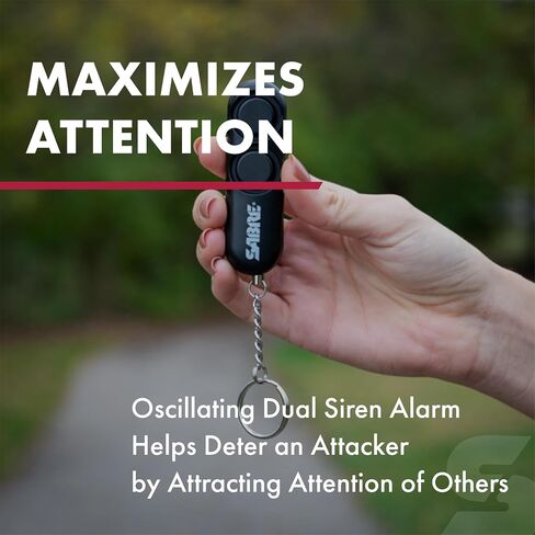 SABRE Personal Safety Kit With Pepper Spray and Personal Alarm, 3X longer spray time, Intuitive Finger Grip, 120dB Alarm, Audible Up To 1,280-Feet (390-Meters) in Saudi Arabia