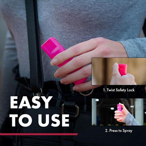 SABRE Personal Safety Kit With Pepper Spray and Personal Alarm, 3X longer spray time, Intuitive Finger Grip, 120dB Alarm, Audible Up To 1,280-Feet (390-Meters) in Saudi Arabia