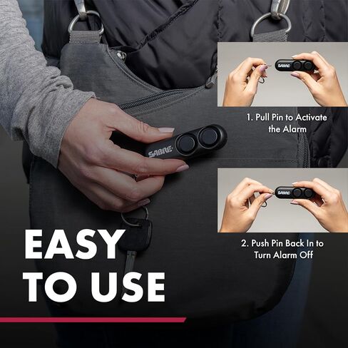 SABRE Personal Safety Kit With Pepper Spray and Personal Alarm, 3X longer spray time, Intuitive Finger Grip, 120dB Alarm, Audible Up To 1,280-Feet (390-Meters) in Saudi Arabia