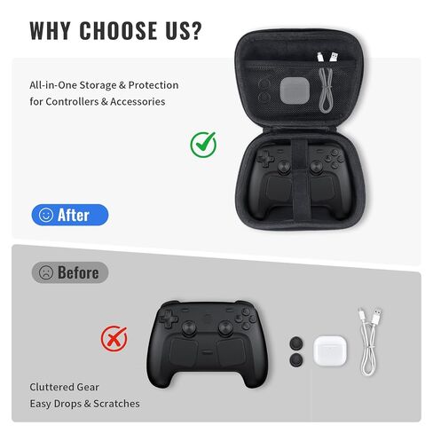 JDDWIN Universal Controller Case for Steam Controller 2026/PS5/Xbox/Switch in Saudi Arabia