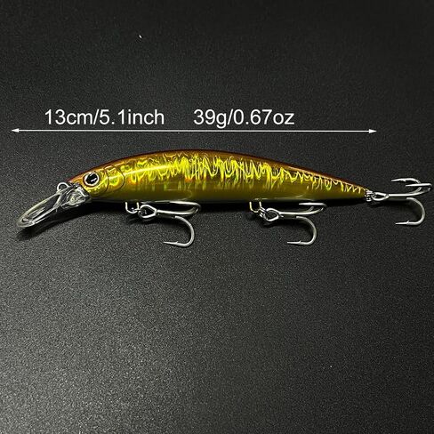 3pcs Saltwater Jerkbait, Fishing Hard Baits for Bass, Ocean Bass Fishing Kit | High-Index Plastic Sinking Jerkbait Swimbaits for Bass & Trout | Multi-Color, Casting Lures Saltwater, Artificial Lures in Saudi Arabia
