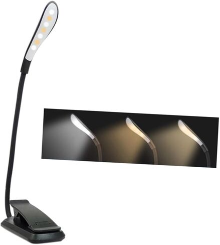 LIFKOME LED Reading Light Clip Lamp USB Rechargeable Flexible Gooseneck in Saudi Arabia