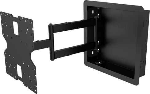 Kanto R400 Recessed in-Wall Full Motion Articulating TV Mount for 35" - 65" TVs | 300x300 VESA No Gap Flush Install | 0.3" Profile 400x400 VESA | Swivel and Tilt Capable | Cable Management Clips in Saudi Arabia