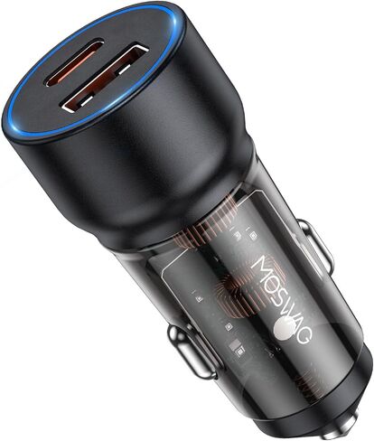 MOSWAG USB C Car Charger, 75W Mini Cigarette Lighter USB Charger in Saudi Arabia