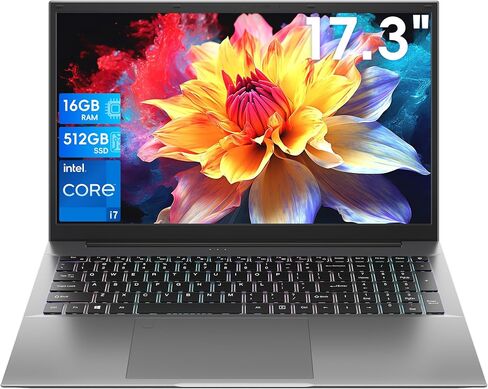 17.3 Inch Laptop, Core i7 CPU (Up to 4.5 GHz), 16GB RAM, 512GB SSD, WIFI 6 in Saudi Arabia