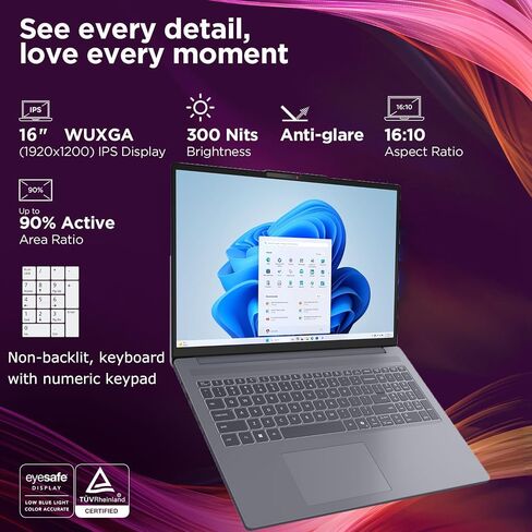 Lenovo 2026 IdeaPad Slim 3 Laptop - Intel Core i5-13420H, 15.3" FHD Anti-Glare Display, 16GB DDR5 RAM, 256GB SSD, Office 365, AI-Powered Copilot, Lightweight for Students & Professionals, Slate in Saudi Arabia