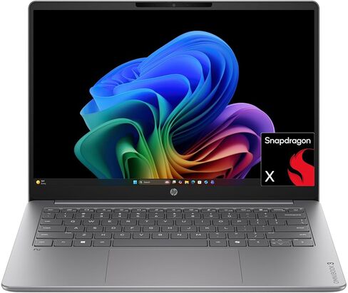 HP OmniBook 3 14 inch Next Gen AI PC, 2K Display, Snapdragon X X1-26-100, 16 GB RAM, 256 GB SSD, Qualcomm Adreno GPU, Windows 11 Home, Nouvelle Silver, 14-hz0288nr in Saudi Arabia