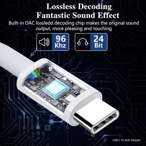 USB-C to 3.5mm Audio Headphone Adapter: 2 Pack Type C Aux Dongle Cable Cord in Saudi Arabia